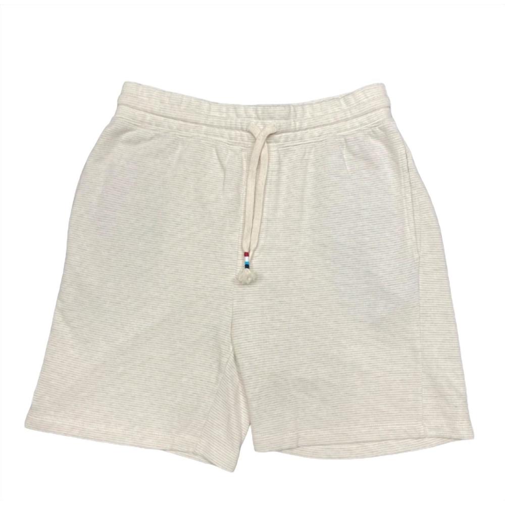 NEW SOL ANGELES men's peach stripe short in natural